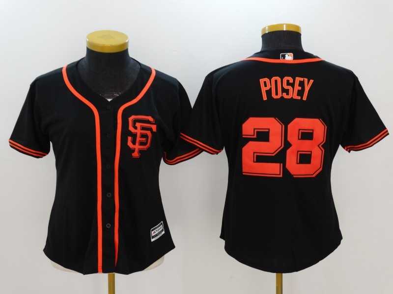 Women San Francisco Giants #28 Buster Posey Black New Cool Base Jersey,We sell and wholesale Women San Francisco Giants #28 Buster Posey Black New Cool Base Jersey on line form chian!