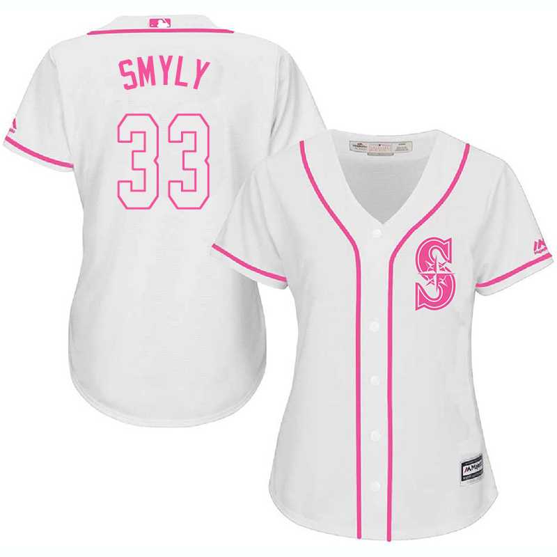 Women Seattle Mariners #33 Drew Smyly White Pink New Cool Base Jersey JiaSu,We sell and wholesale Women Seattle Mariners #33 Drew Smyly White Pink New Cool Base Jersey JiaSu on line form chian!