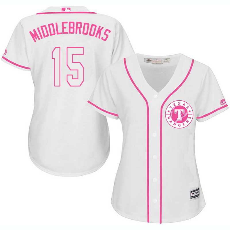 Women Texas Rangers #15 Will Middlebrooks White Pink New Cool Base Jersey JiaSu,We sell and wholesale Women Texas Rangers #15 Will Middlebrooks White Pink New Cool Base Jersey JiaSu on line form chian!