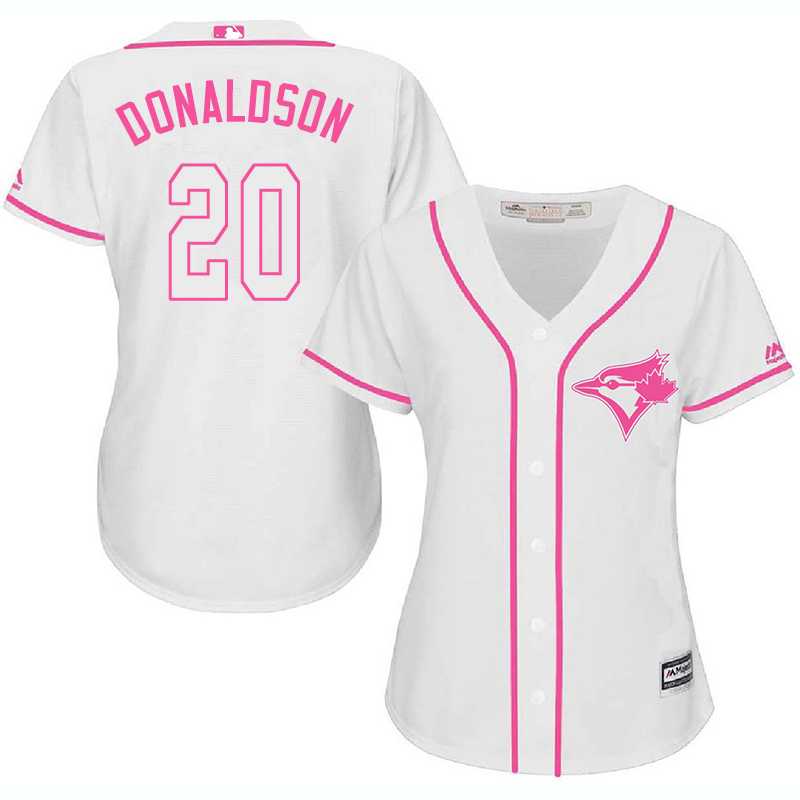 Women Toronto Blue Jays #20 Josh Donaldson White Pink New Cool Base Jersey JiaSu,We sell and wholesale Women Toronto Blue Jays #20 Josh Donaldson White Pink New Cool Base Jersey JiaSu on line form chian!
