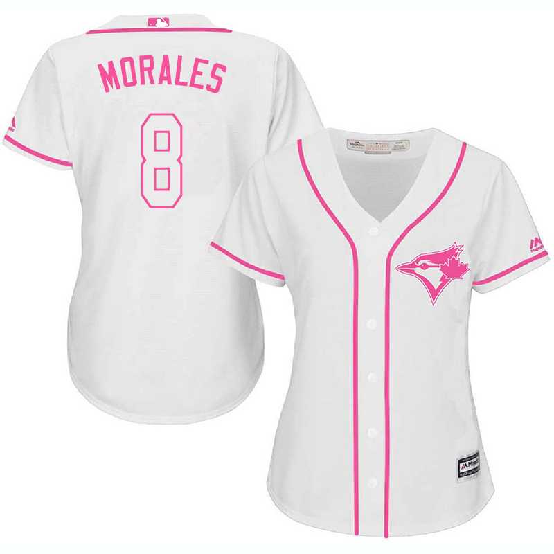Women Toronto Blue Jays #8 Kendrys Morales White Pink New Cool Base Jersey JiaSu,We sell and wholesale Women Toronto Blue Jays #8 Kendrys Morales White Pink New Cool Base Jersey JiaSu on line form chian!
