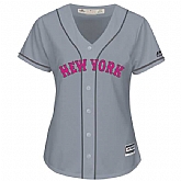 Customized Women New York Mets Gray Mother's Day New Cool Base Stitched Jersey,baseball caps,new era cap wholesale,wholesale hats