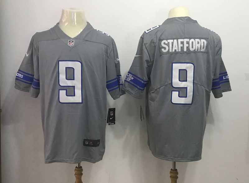 Nike Detroit Lions #9 Matthew Stafford Gray Color Rush Limited Stitched Jersey,We sell and wholesale Nike Detroit Lions #9 Matthew Stafford Gray Color Rush Limited Stitched Jersey on line form chian!