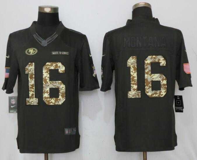 Nike San Francisco 49ers #16 Montana Anthracite Salute To Service Limited Stitched Jersey,We sell and wholesale Nike San Francisco 49ers #16 Montana Anthracite Salute To Service Limited Stitched Jersey on line form chian!