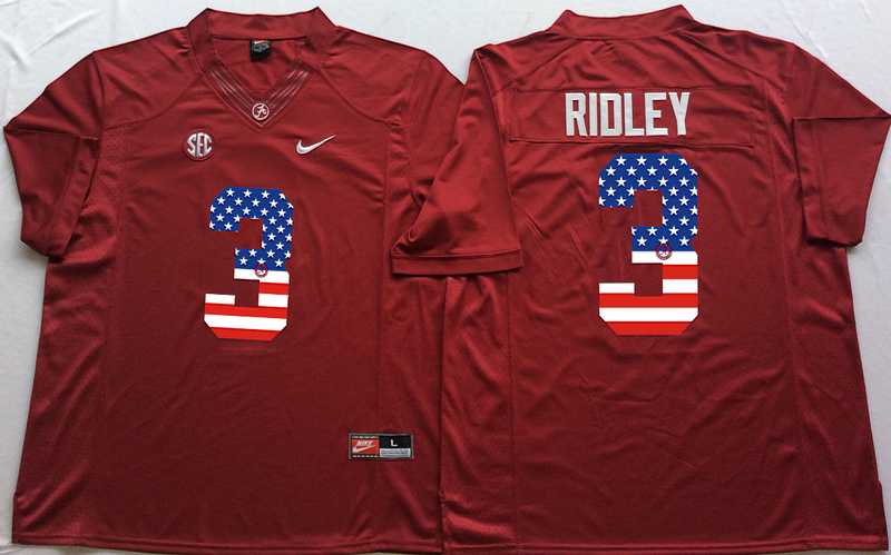 Alabama Crimson Tide #3 Calvin Ridley Red USA Flag College Stitched Jersey,We sell and wholesale Alabama Crimson Tide #3 Calvin Ridley Red USA Flag College Stitched Jersey on line form chian!