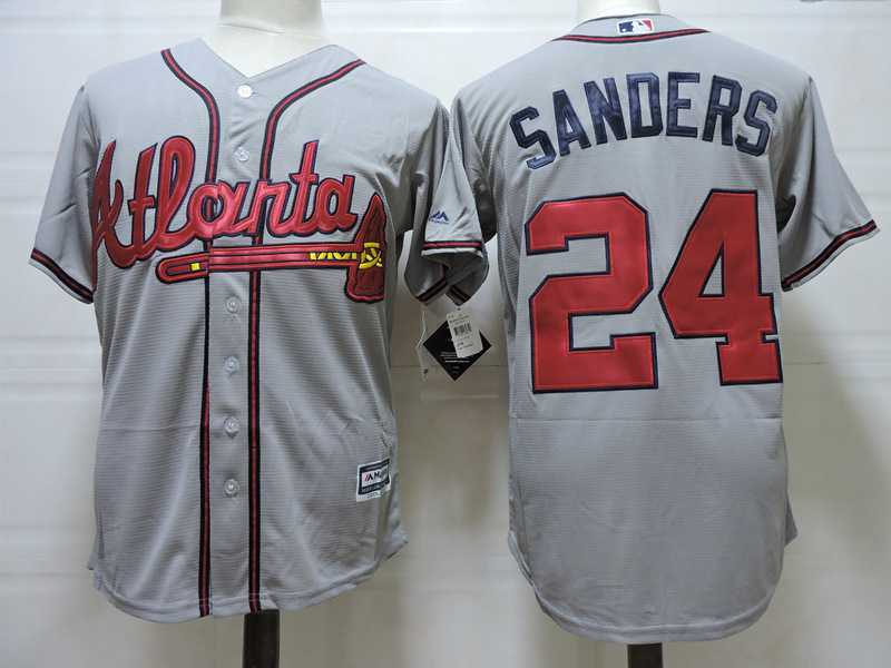 Atlanta Braves #24 Deion Sanders Gray New Cool Base Stitched Jersey,We sell and wholesale Atlanta Braves #24 Deion Sanders Gray New Cool Base Stitched Jersey on line form chian!