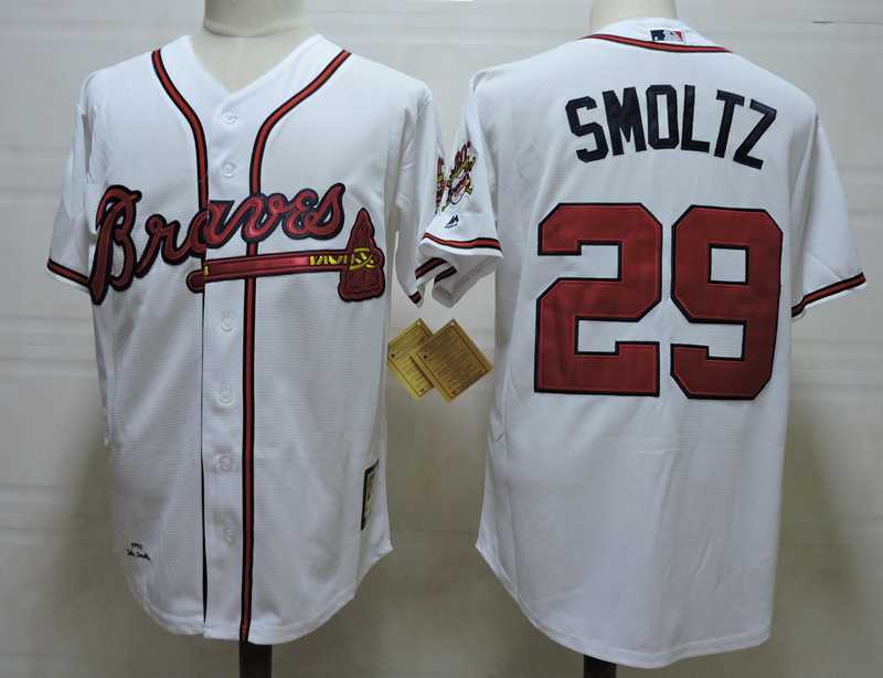 Atlanta Braves #29 John Smoltz White Mitchell And Ness 1995 Throwback Stitched Jersey,We sell and wholesale Atlanta Braves #29 John Smoltz White Mitchell And Ness 1995 Throwback Stitched Jersey on line form chian!