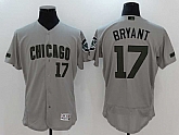 Chicago Cubs #17 Kris Bryant Gray 2017 Memorial Day Flexbase Player Jersey,baseball caps,new era cap wholesale,wholesale hats