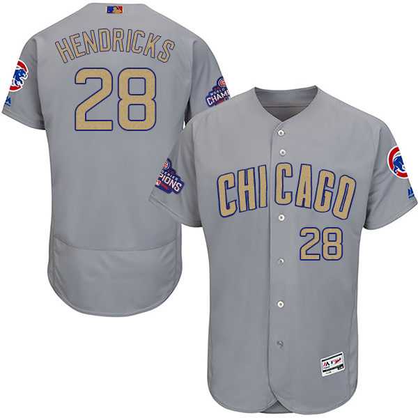 Chicago Cubs #28 Kyle Hendricks World Series Champions Gold Program Flexbase Stitched Jersey JiaSu,We sell and wholesale Chicago Cubs #28 Kyle Hendricks World Series Champions Gold Program Flexbase Stitched Jersey JiaSu on line form chian!