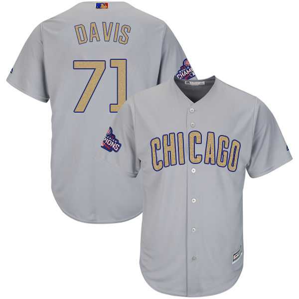 Chicago Cubs #71 Wade Davis World Series Champions Gold Program Cool Base Stitched Jersey JiaSu,We sell and wholesale Chicago Cubs #71 Wade Davis World Series Champions Gold Program Cool Base Stitched Jersey JiaSu on line form chian!