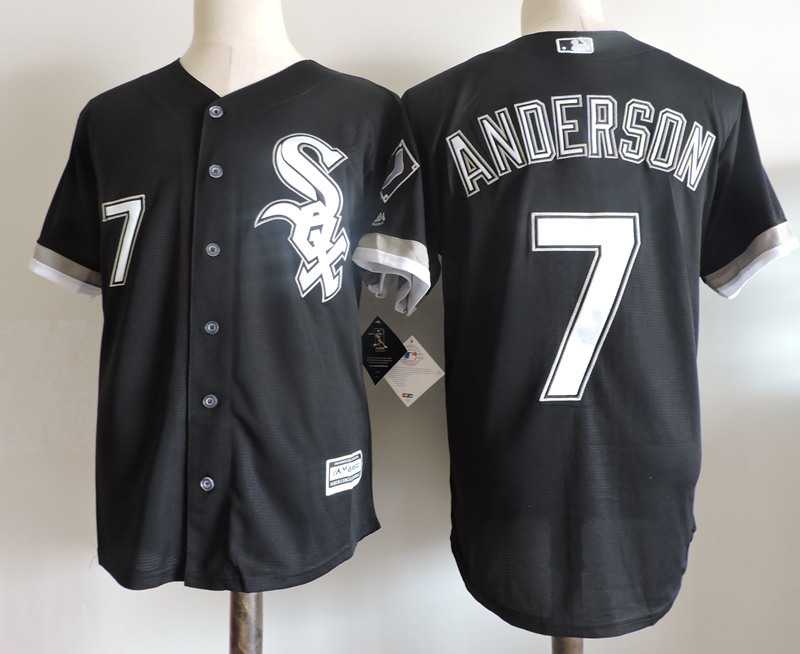 Chicago White Sox #7 Anderson Black New Cool Base Stitched Jersey,We sell and wholesale Chicago White Sox #7 Anderson Black New Cool Base Stitched Jersey on line form chian!