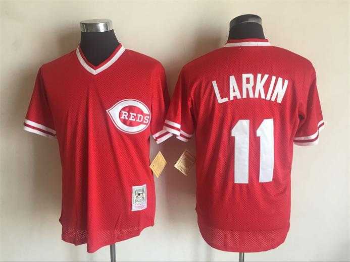 Cincinnati Reds #11 Barry Larkin Red Mitchell And Ness Throwback Pullover Stitched Jersey,We sell and wholesale Cincinnati Reds #11 Barry Larkin Red Mitchell And Ness Throwback Pullover Stitched Jersey on line form chian!