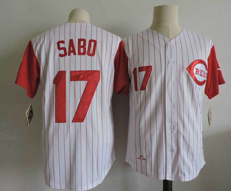 Cincinnati Reds #17 Chris Sabo White Mitchell And Ness Throwback Stitched Jersey,We sell and wholesale Cincinnati Reds #17 Chris Sabo White Mitchell And Ness Throwback Stitched Jersey on line form chian!