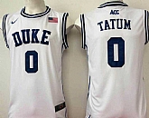Duke Blue Devils #0 Jayson Tatum White Swingman College Basketball Jersey,baseball caps,new era cap wholesale,wholesale hats