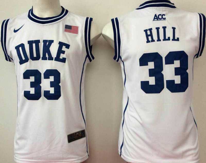 Duke Blue Devils #33 Hill White College Basketball Jersey,We sell and wholesale Duke Blue Devils #33 Hill White College Basketball Jersey on line form chian!