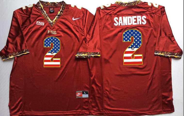Florida State Seminoles #2 Deion Sanders Red USA Flag College Stitched Jersey,We sell and wholesale Florida State Seminoles #2 Deion Sanders Red USA Flag College Stitched Jersey on line form chian!