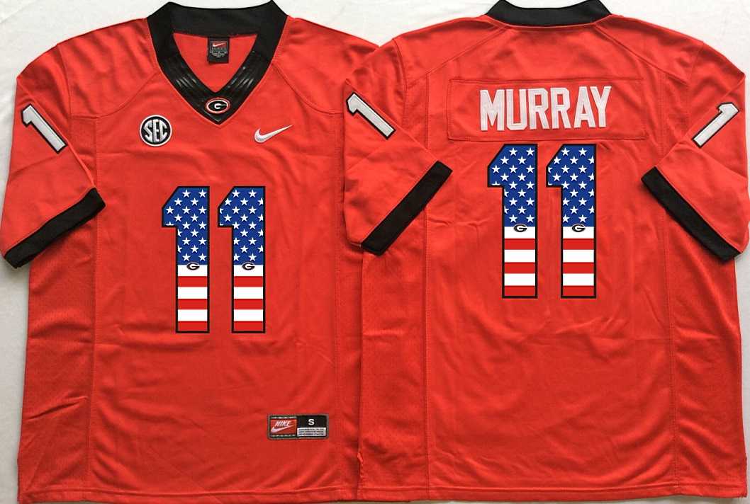 Georgia Bulldogs #11 Aaron Murray Red USA Flag College Stitched Jersey,We sell and wholesale Georgia Bulldogs #11 Aaron Murray Red USA Flag College Stitched Jersey on line form chian!