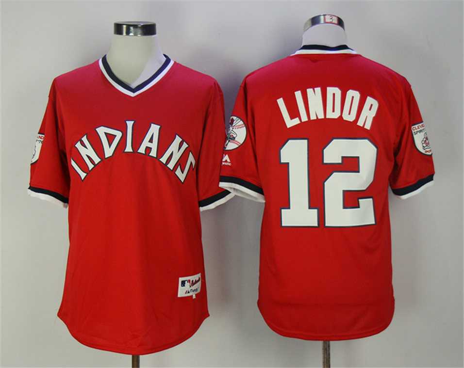 Indians #12 Francisco Lindor Red Mitchell And Ness Throwback Pullover Stitched Jersey,We sell and wholesale Indians #12 Francisco Lindor Red Mitchell And Ness Throwback Pullover Stitched Jersey on line form chian!