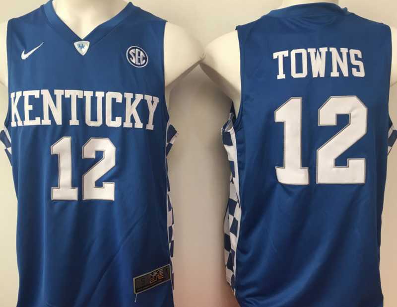 Kentucky Wildcats #12 Karl Anthony Towns Blue College Basketball Jersey,We sell and wholesale Kentucky Wildcats #12 Karl Anthony Towns Blue College Basketball Jersey on line form chian!