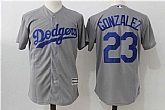 Los Angeles Dodgers #23 Adrian Gonzalez Gray New Cool Base Stitched Jersey,baseball caps,new era cap wholesale,wholesale hats