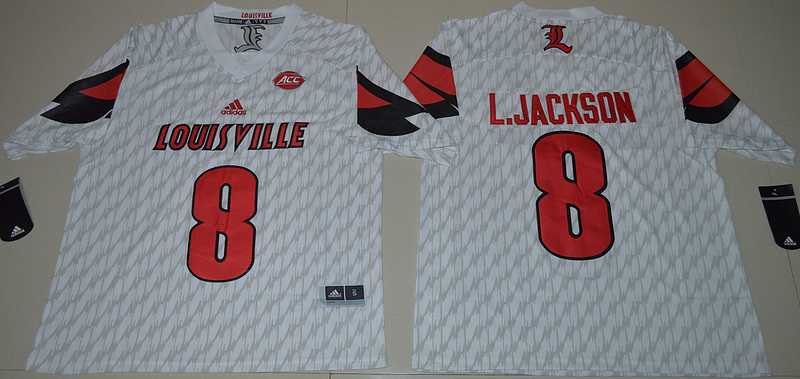 Louisville Cardinals #8 Lamar Jackson White College Football Stitched Jersey,We sell and wholesale Louisville Cardinals #8 Lamar Jackson White College Football Stitched Jersey on line form chian!