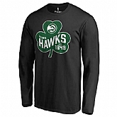 Men's Atlanta Hawks Fanatics Branded Black Big & Tall St. Patrick's Day Paddy's Pride Long Sleeve T-Shirt FengYun,baseball caps,new era cap wholesale,wholesale hats