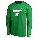 Men's Chicago Bulls Fanatics Branded Kelly Green St. Patrick's Day White Logo Long Sleeve T-Shirt FengYun,baseball caps,new era cap wholesale,wholesale hats