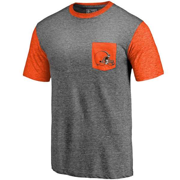 Men's Cleveland Browns Pro Line by Fanatics Branded Heathered Gray Orange Refresh Pocket T-Shirt FengYun,We sell and wholesale Men's Cleveland Browns Pro Line by Fanatics Branded Heathered Gray Orange Refresh Pocket T-Shirt FengYun on line form chian!