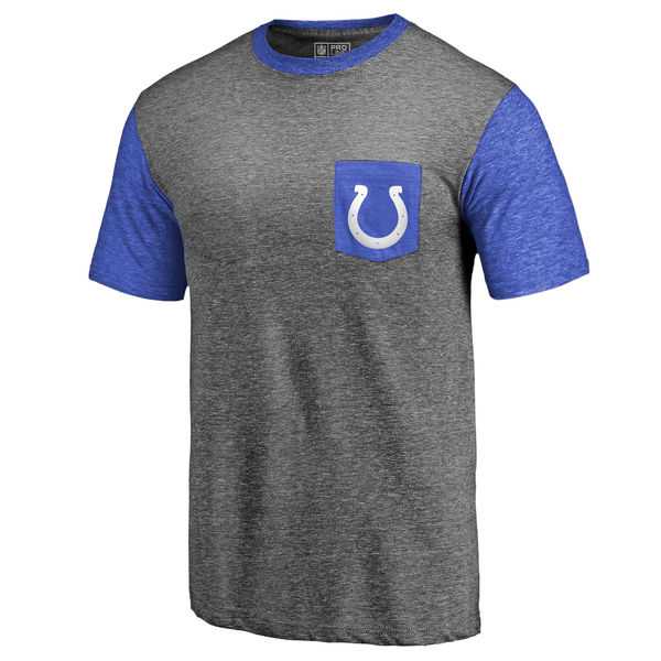 Men's Indianapolis Colts Pro Line by Fanatics Branded Heathered Gray Royal Refresh Pocket T-Shirt FengYun,We sell and wholesale Men's Indianapolis Colts Pro Line by Fanatics Branded Heathered Gray Royal Refresh Pocket T-Shirt FengYun on line form chian!
