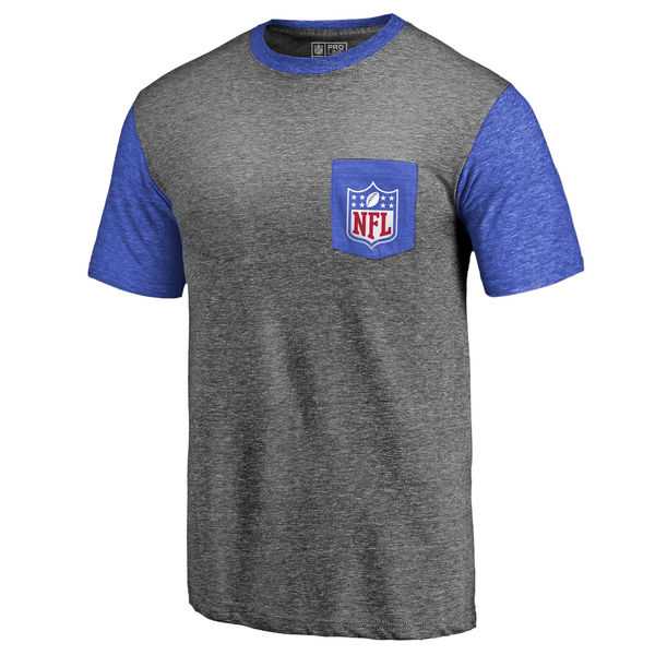 Men's NFL Shield Logo Pro Line by Fanatics Branded Heathered Gray Royal Refresh Pocket T-Shirt FengYun,We sell and wholesale Men's NFL Shield Logo Pro Line by Fanatics Branded Heathered Gray Royal Refresh Pocket T-Shirt FengYun on line form chian!