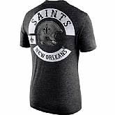 Men's New Orleans Saints Nike Black Helmet Tri Blend T-Shirt2 FengYun,baseball caps,new era cap wholesale,wholesale hats