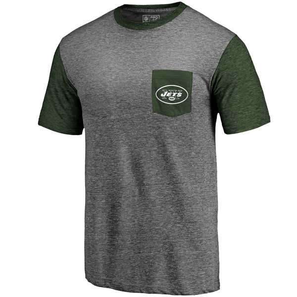 Men's New York Jets Pro Line by Fanatics Branded Heathered Gray Green Refresh Pocket T-Shirt FengYun,We sell and wholesale Men's New York Jets Pro Line by Fanatics Branded Heathered Gray Green Refresh Pocket T-Shirt FengYun on line form chian!