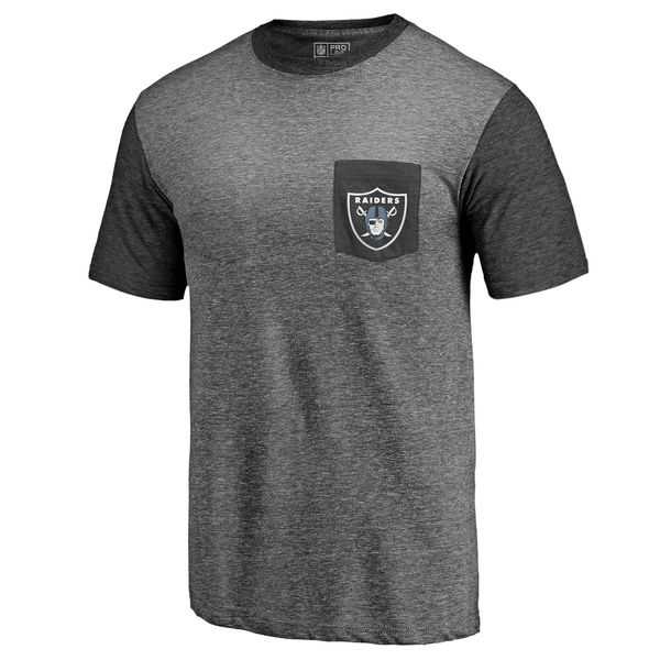 Men's Oakland Raiders Pro Line by Fanatics Branded Heathered Gray Black Refresh Pocket T-Shirt FengYun,We sell and wholesale Men's Oakland Raiders Pro Line by Fanatics Branded Heathered Gray Black Refresh Pocket T-Shirt FengYun on line form chian!