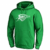 Men's Oklahoma City Thunder Fanatics Branded Kelly Green St. Patrick's Day White Logo Pullover Hoodie FengYun
