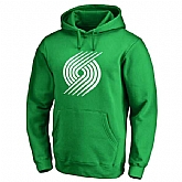 Men's Portland Trail Blazers Fanatics Branded Kelly Green St. Patrick's Day White Logo Pullover Hoodie FengYun,baseball caps,new era cap wholesale,wholesale hats