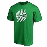 Men's Portland Trail Blazers Fanatics Branded Kelly Green St. Patrick's Day White Logo T-Shirt FengYun,baseball caps,new era cap wholesale,wholesale hats