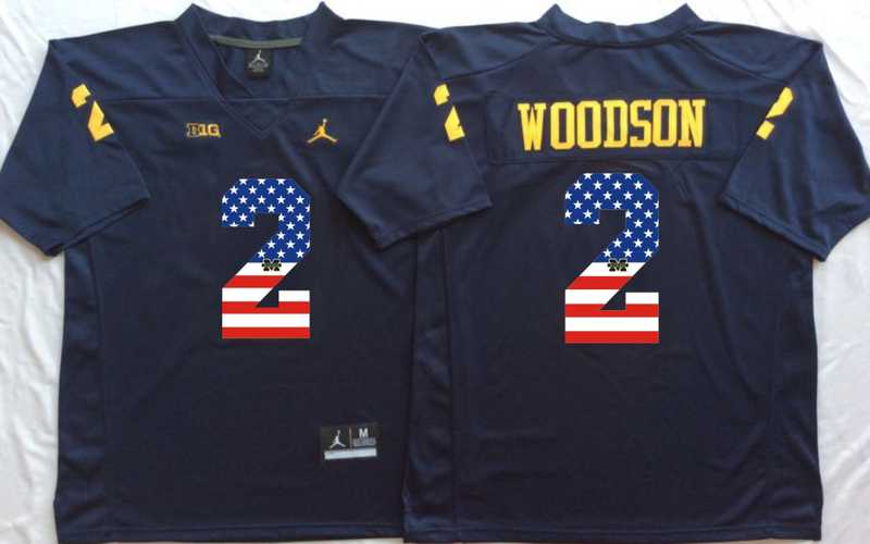 Michigan Wolverines #2 Charles Woodson Navy USA Flag College Stitched Jersey,We sell and wholesale Michigan Wolverines #2 Charles Woodson Navy USA Flag College Stitched Jersey on line form chian!