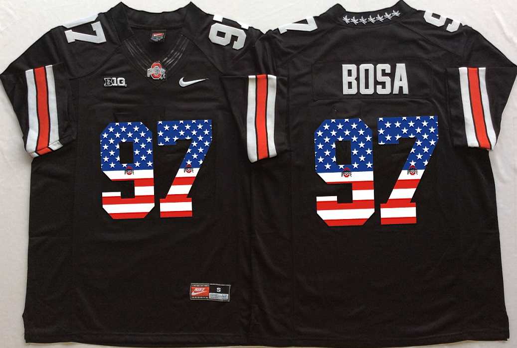 Ohio State Buckeyes #97 Joey Bosa Black USA Flag College Stitched Jersey,We sell and wholesale Ohio State Buckeyes #97 Joey Bosa Black USA Flag College Stitched Jersey on line form chian!