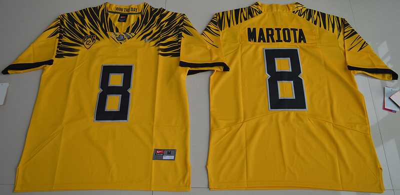 Oregon Ducks #8 Marcus Mariota Gold Nike College Stitched Jersey,We sell and wholesale Oregon Ducks #8 Marcus Mariota Gold Nike College Stitched Jersey on line form chian!