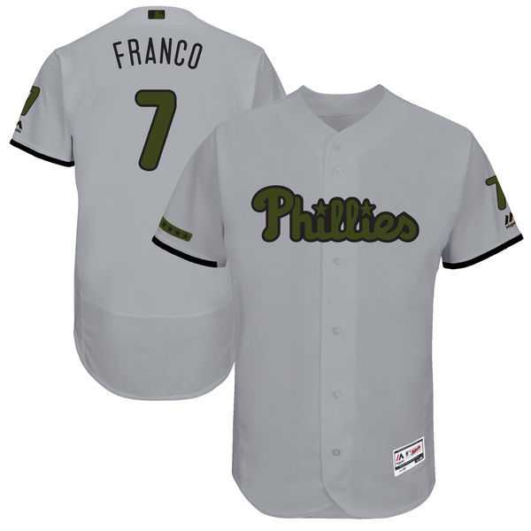Philadelphia Philliesa #7 Maikel Franco Gray 2017 Memorial Day Flexbase Player Jersey JiaSu,We sell and wholesale Philadelphia Philliesa #7 Maikel Franco Gray 2017 Memorial Day Flexbase Player Jersey JiaSu on line form chian!