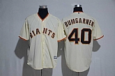 San Francisco Giants #40 Madison Bumgarner Cream New Cool Base Stitched Jersey,baseball caps,new era cap wholesale,wholesale hats