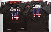 South Carolina Gamecocks #14 C.Shaw Black USA Flag College Stitched Jersey,baseball caps,new era cap wholesale,wholesale hats