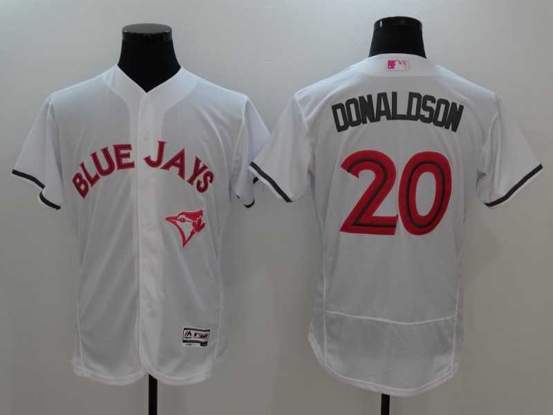 Toronto Blue Jays #20 Josh Donaldson White Mother's Day Flexbase Jersey,We sell and wholesale Toronto Blue Jays #20 Josh Donaldson White Mother's Day Flexbase Jersey on line form chian!