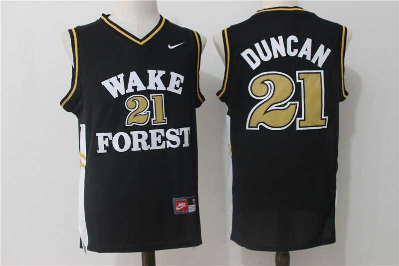 Wake Forest Demon Deacons #21 Tim Duncan Black College Jersey,We sell and wholesale Wake Forest Demon Deacons #21 Tim Duncan Black College Jersey on line form chian!