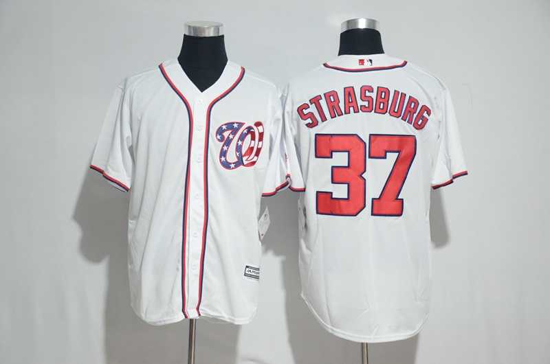 Washington Nationals #37 Stephen Strasburg White New Cool Base Stitched Jersey,We sell and wholesale Washington Nationals #37 Stephen Strasburg White New Cool Base Stitched Jersey on line form chian!