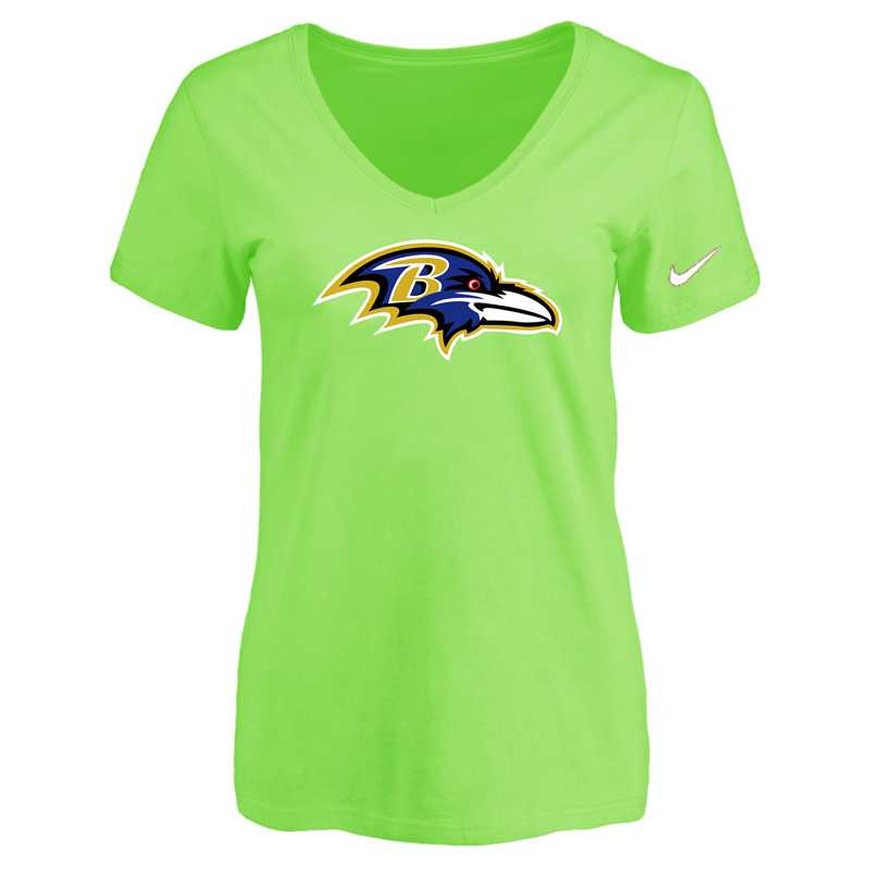 Women's Baltimore Ravens L.Green Logo V neck T-Shirt FengYun,We sell and wholesale Women's Baltimore Ravens L.Green Logo V neck T-Shirt FengYun on line form chian!