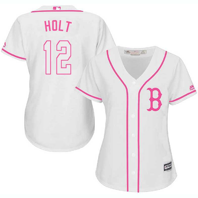 Women's Boston Red Sox #12 Brock Holt White Pink New Cool Base Jersey,We sell and wholesale Women's Boston Red Sox #12 Brock Holt White Pink New Cool Base Jersey on line form chian!