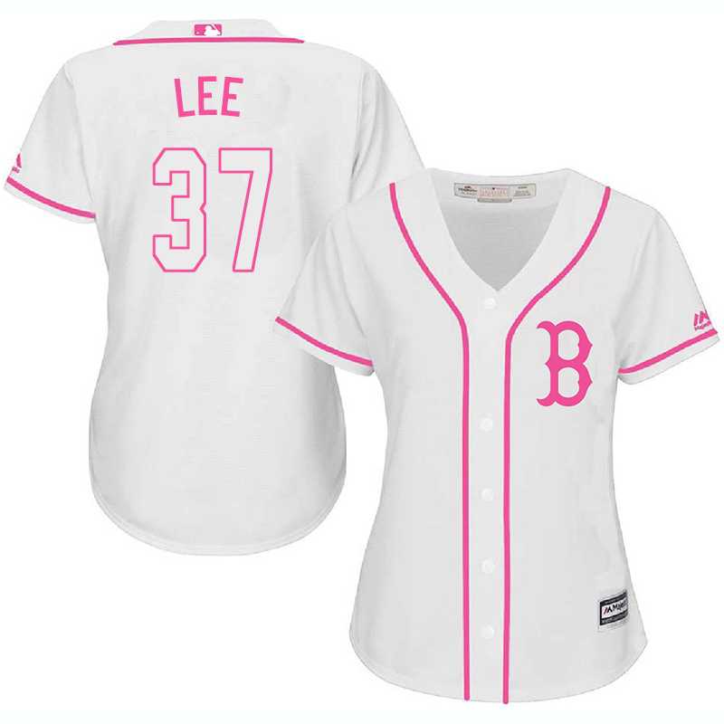 Women's Boston Red Sox #37 Bill Lee White Pink New Cool Base Jersey,We sell and wholesale Women's Boston Red Sox #37 Bill Lee White Pink New Cool Base Jersey on line form chian!