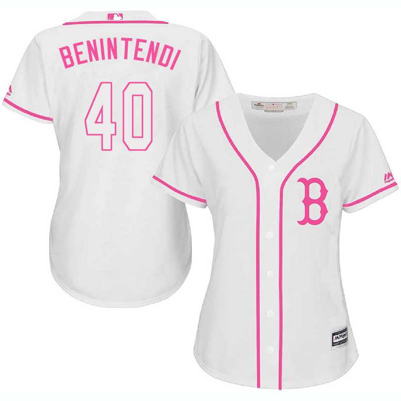 Women's Boston Red Sox #40 Andrew Benintendi White Pink New Cool Base Jersey,We sell and wholesale Women's Boston Red Sox #40 Andrew Benintendi White Pink New Cool Base Jersey on line form chian!