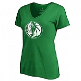Women's Dallas Mavericks Fanatics Branded Kelly Green St. Patrick's Day White Logo T-Shirt FengYun,baseball caps,new era cap wholesale,wholesale hats